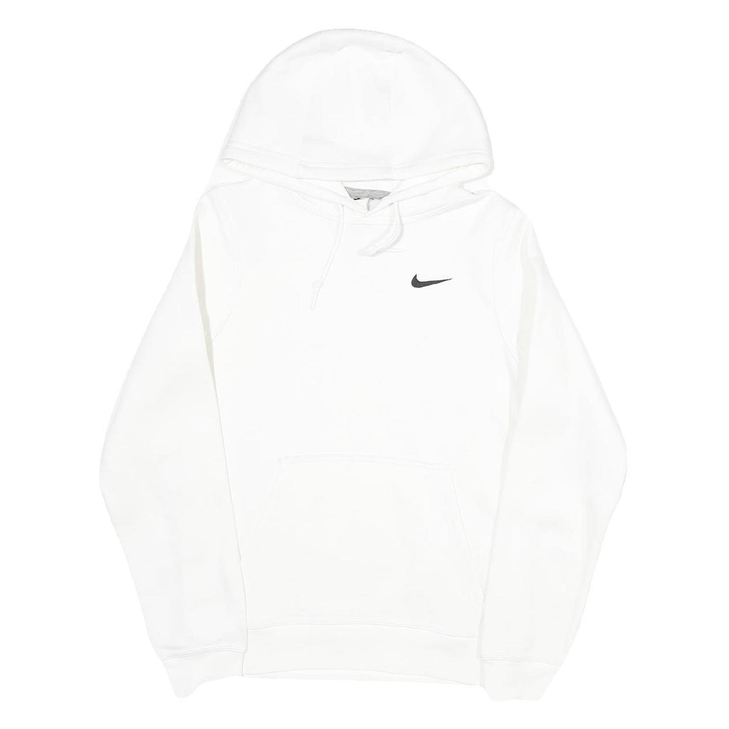 NIKE Mens White Hoodie XS Cotton Blend Pullover Lightweight Sportswear