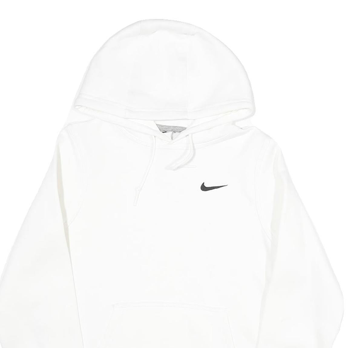 NIKE Mens White Hoodie XS Cotton Blend Pullover Lightweight Sportswear