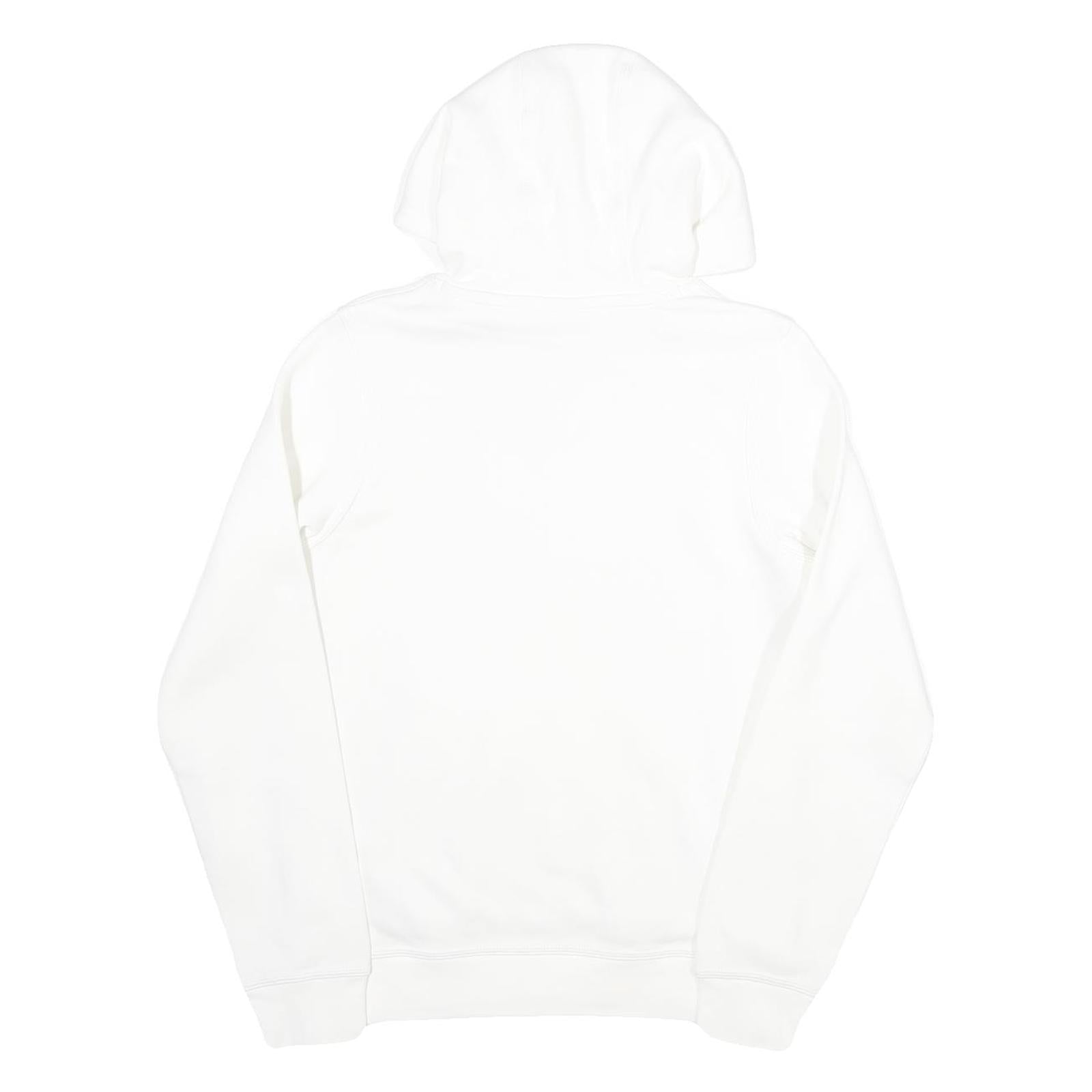 NIKE Mens White Hoodie XS Cotton Blend Pullover Lightweight Sportswear