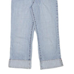 CAPTURE Womens Denim Blue Casual Crop Shorts S W26 Relaxed Fit Cotton Blend