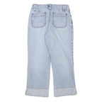 CAPTURE Womens Denim Blue Casual Crop Shorts S W26 Relaxed Fit Cotton Blend