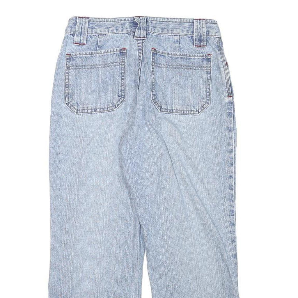 CAPTURE Womens Denim Blue Casual Crop Shorts S W26 Relaxed Fit Cotton Blend