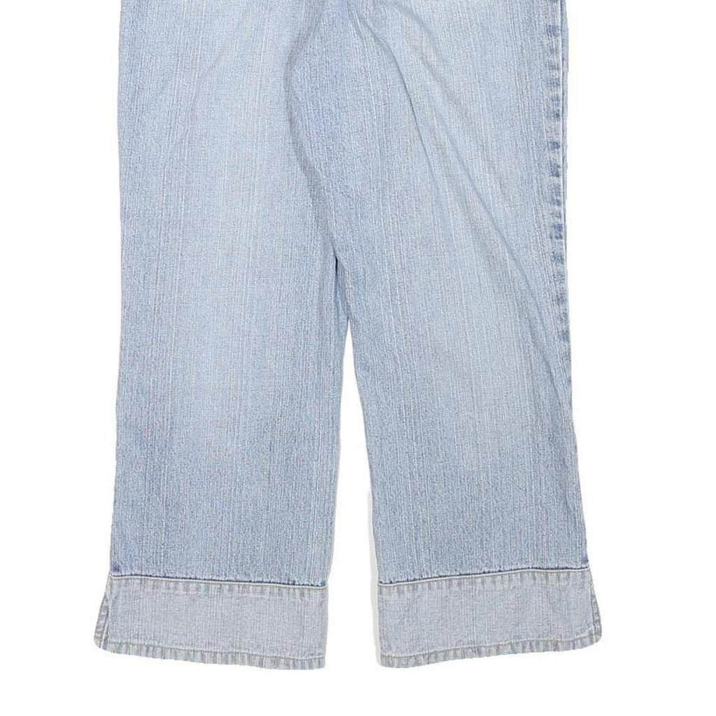 CAPTURE Womens Denim Blue Casual Crop Shorts S W26 Relaxed Fit Cotton Blend