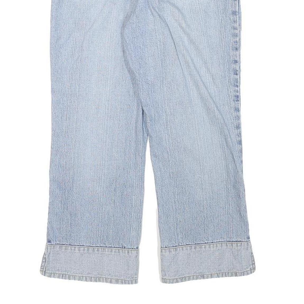 CAPTURE Womens Denim Blue Casual Crop Shorts S W26 Relaxed Fit Cotton Blend