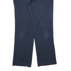 DICKIES Mens Regular Fit Navy Cotton Blend Trousers W34 L30 Workwear Zip Closure