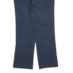 DICKIES Mens Regular Fit Navy Cotton Blend Trousers W34 L30 Workwear Zip Closure