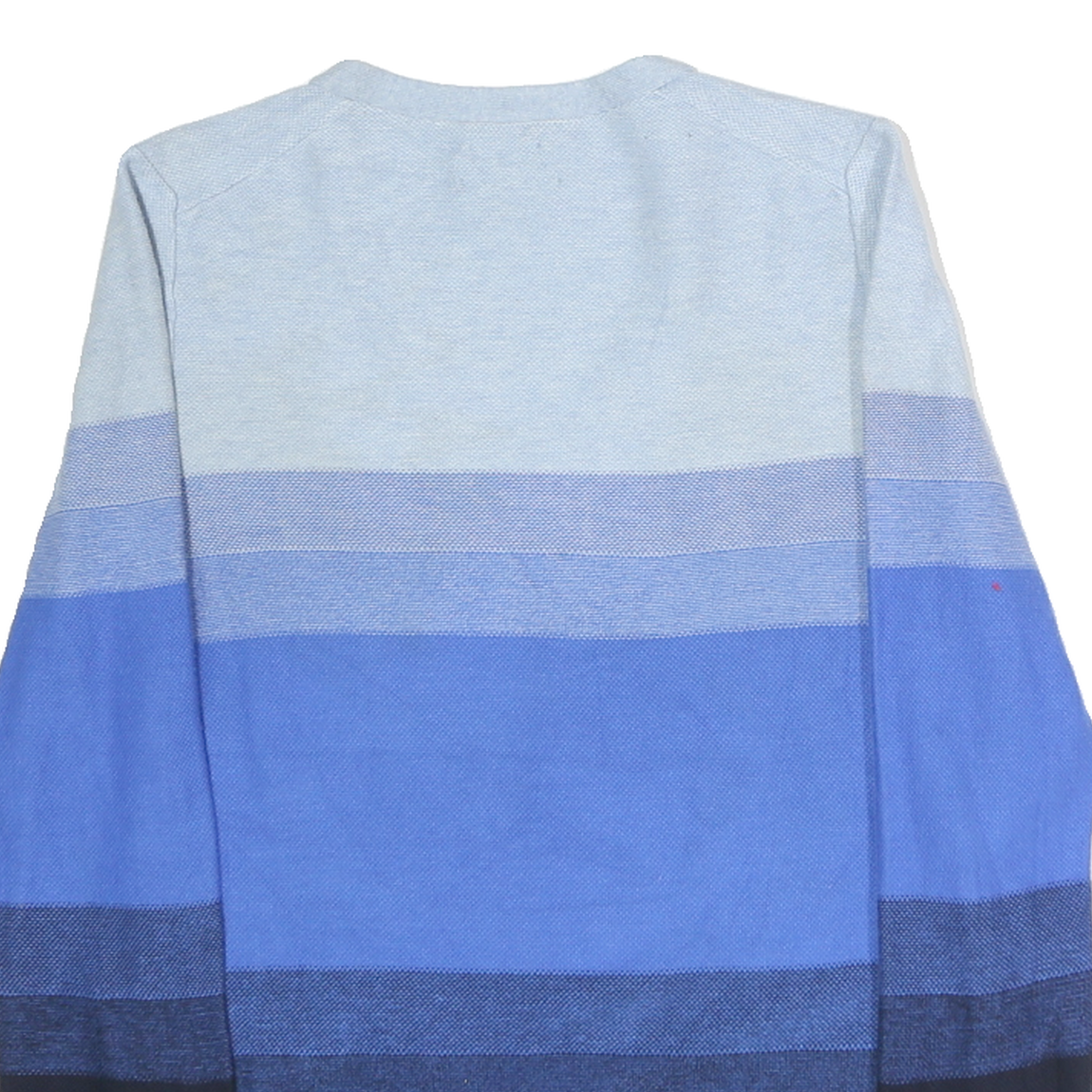 TOMMY HILFIGER Womens Blue & Navy Patterned V-Neck Basic Knit Jumper Size M