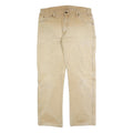 DICKIES Mens Beige Regular Fit Straight Leg Denim W34 L30 Workwear Utility Jeans
