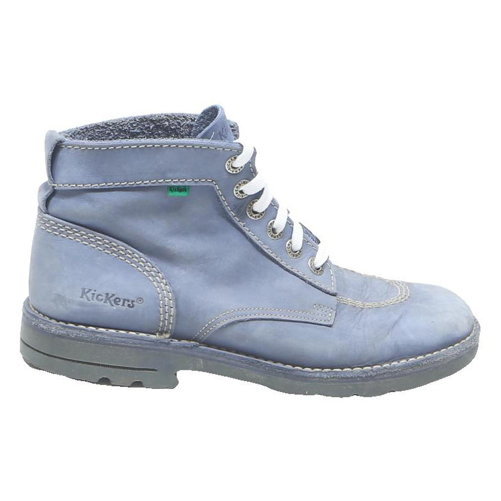 KICKERS Lace-Up Mens Boots Blue Synthetic UK 10 Casual Durable Footwear