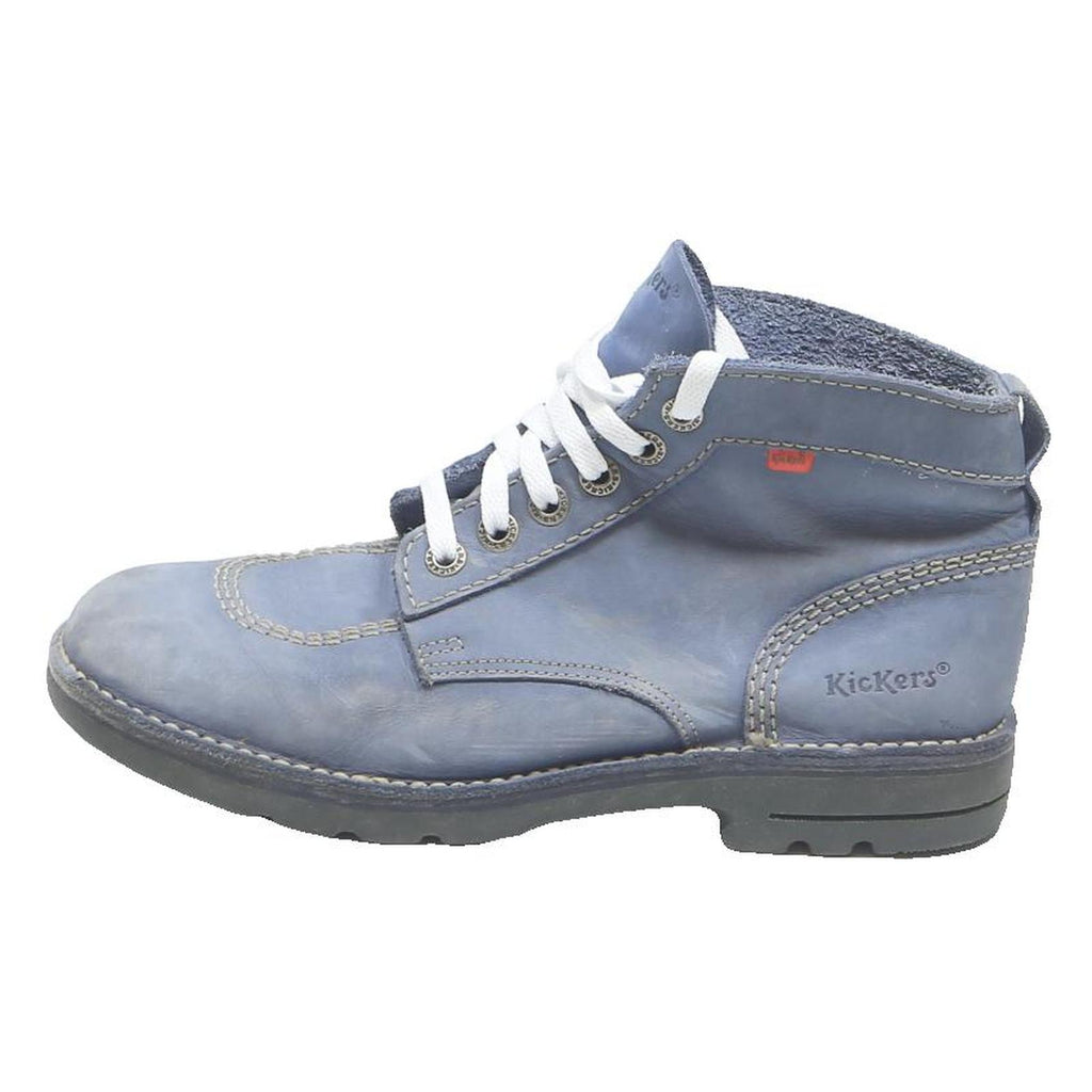 KICKERS Lace-Up Mens Boots Blue Synthetic UK 10 Casual Durable Footwear