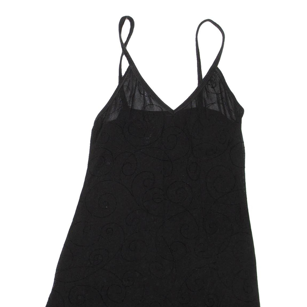 Womens Camisole Vest Black V-Neck Sleeveless S