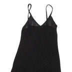Womens Camisole Vest Black V-Neck Sleeveless S