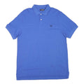 CHAPS Mens Blue Short Sleeve Embroidered Logo Polo Shirt L Classic Cotton Blend