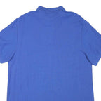 CHAPS Mens Blue Short Sleeve Embroidered Logo Polo Shirt L Classic Cotton Blend