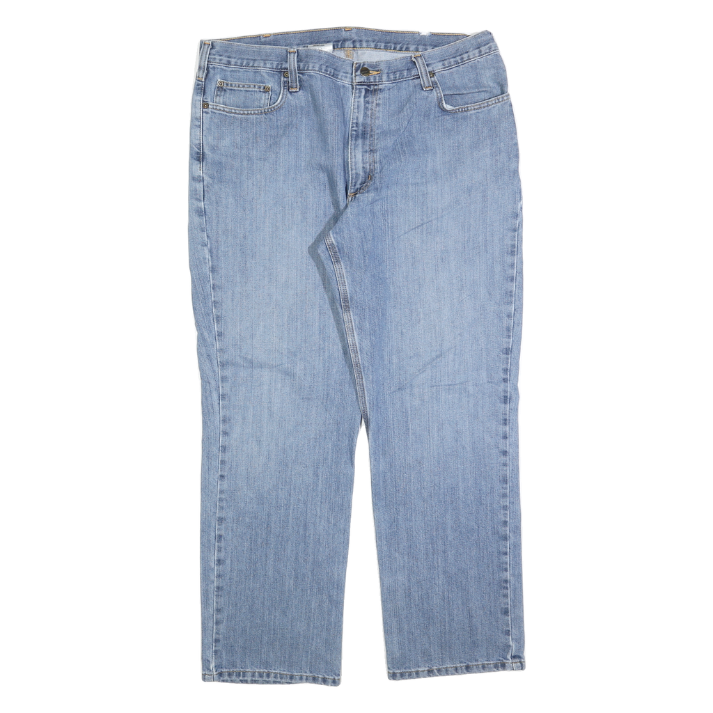 CARHARTT Mens Jeans Blue Relaxed Straight Denim Medium W40 L32 Workwear Zip