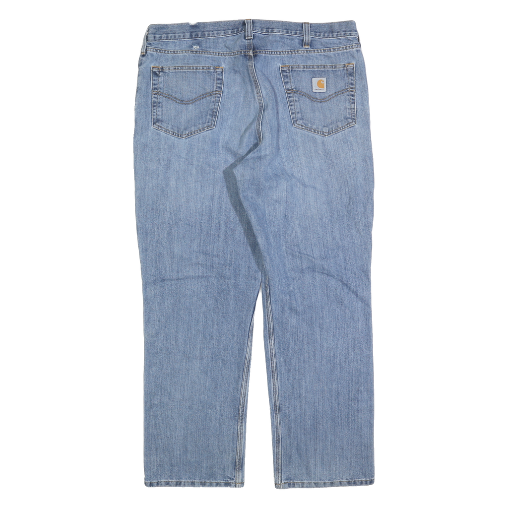 CARHARTT Mens Jeans Blue Relaxed Straight Denim Medium W40 L32 Workwear Zip