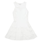 ROBERT RODRIGUEZ Womens Skater Dress White Viscose Sleeveless Knee Length S