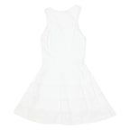 ROBERT RODRIGUEZ Womens Skater Dress White Viscose Sleeveless Knee Length S