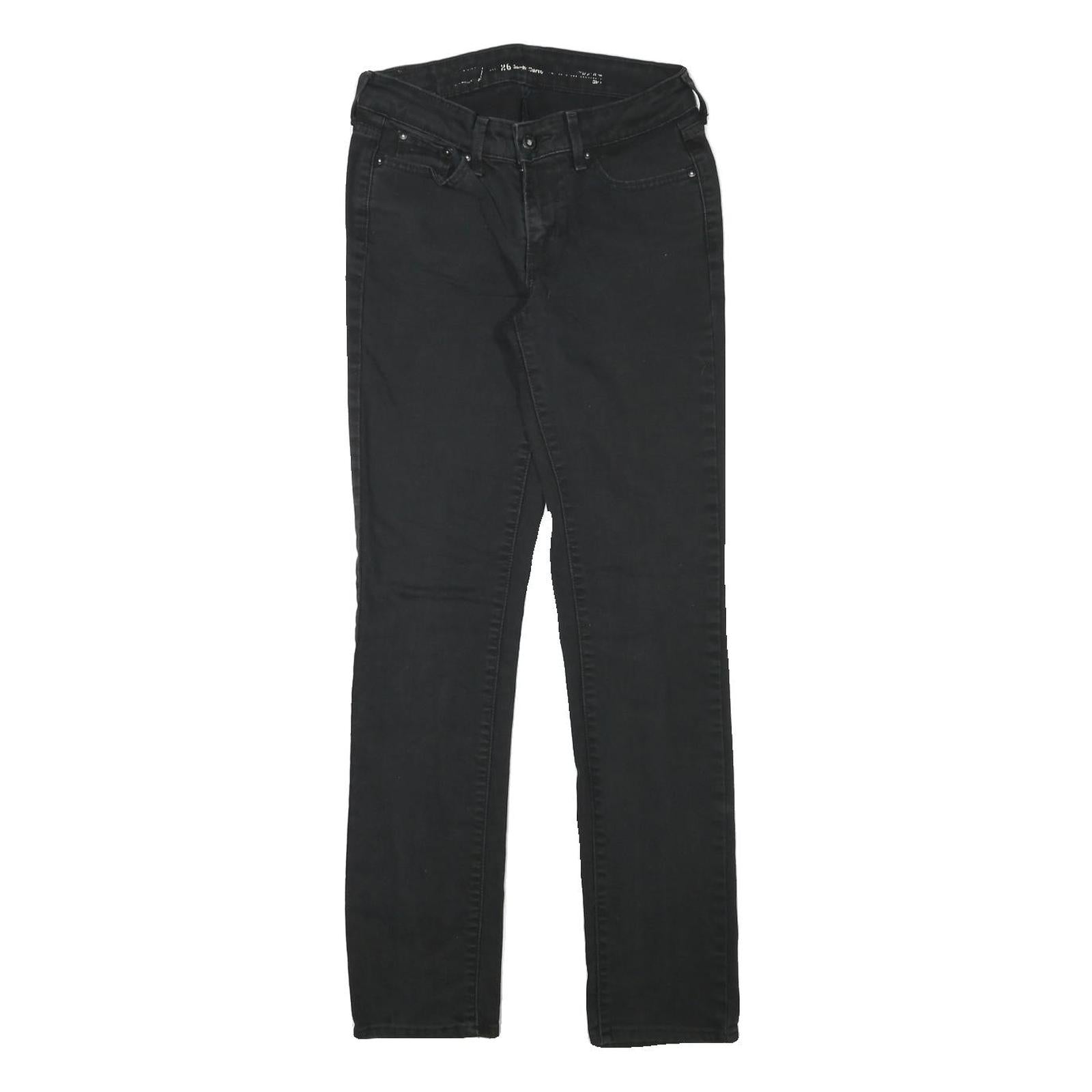 LEVI'S Womens Black Regular Fit Straight Denim Jeans W26 L29 Classic Style