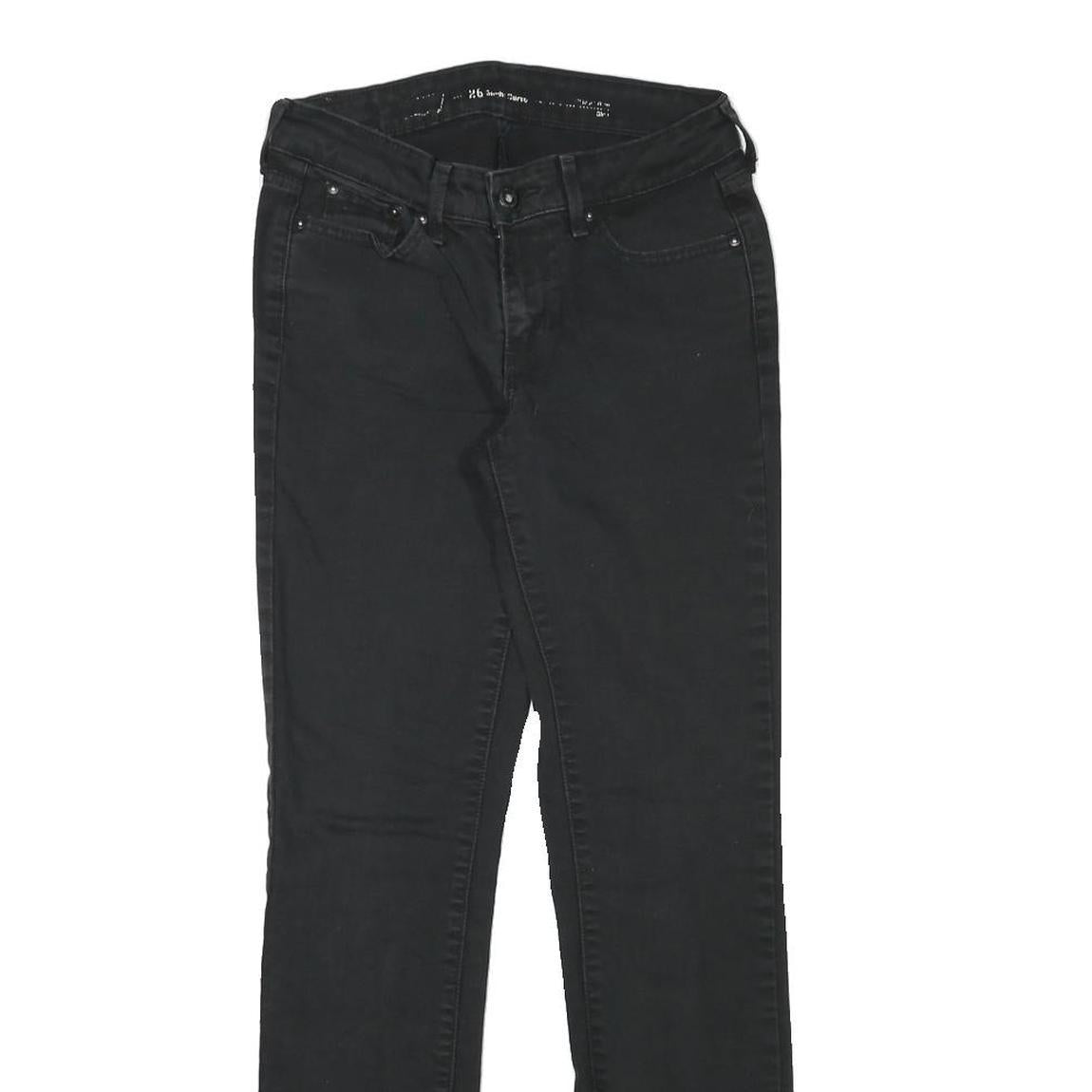 LEVI'S Womens Black Regular Fit Straight Denim Jeans W26 L29 Classic Style