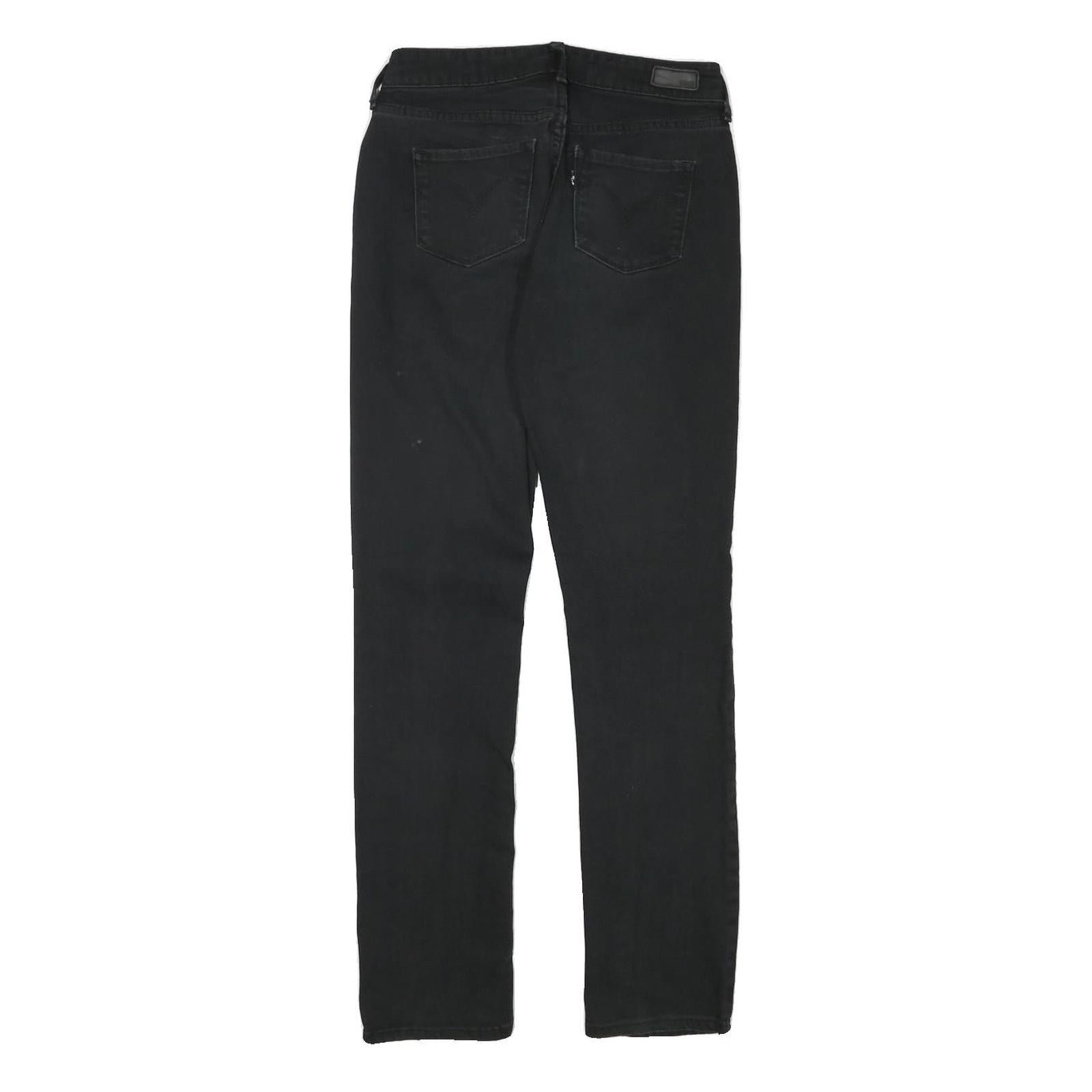 LEVI'S Womens Black Regular Fit Straight Denim Jeans W26 L29 Classic Style