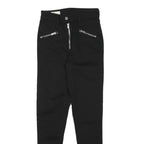 LEVI'S Womens Black Slim Skinny Denim Light W23 L26 Zip Pockets Zipped Hems