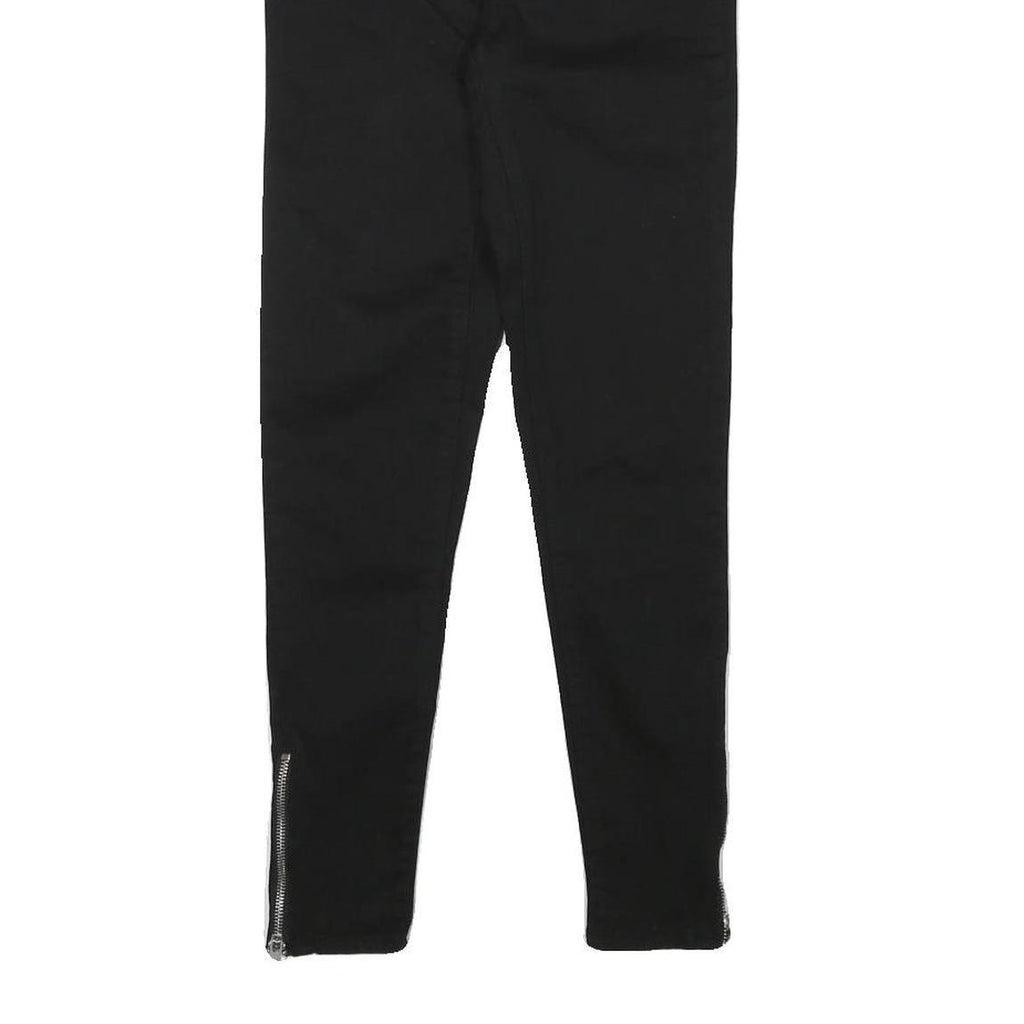 LEVI'S Womens Black Slim Skinny Denim Light W23 L26 Zip Pockets Zipped Hems