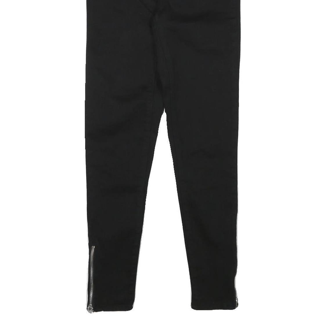 LEVI'S Womens Black Slim Skinny Denim Light W23 L26 Zip Pockets Zipped Hems