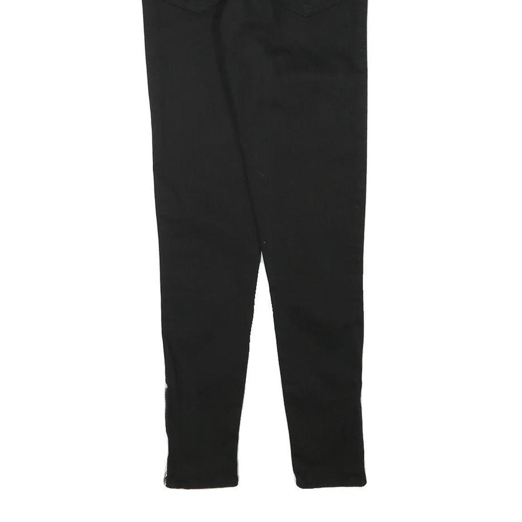 LEVI'S Womens Black Slim Skinny Denim Light W23 L26 Zip Pockets Zipped Hems