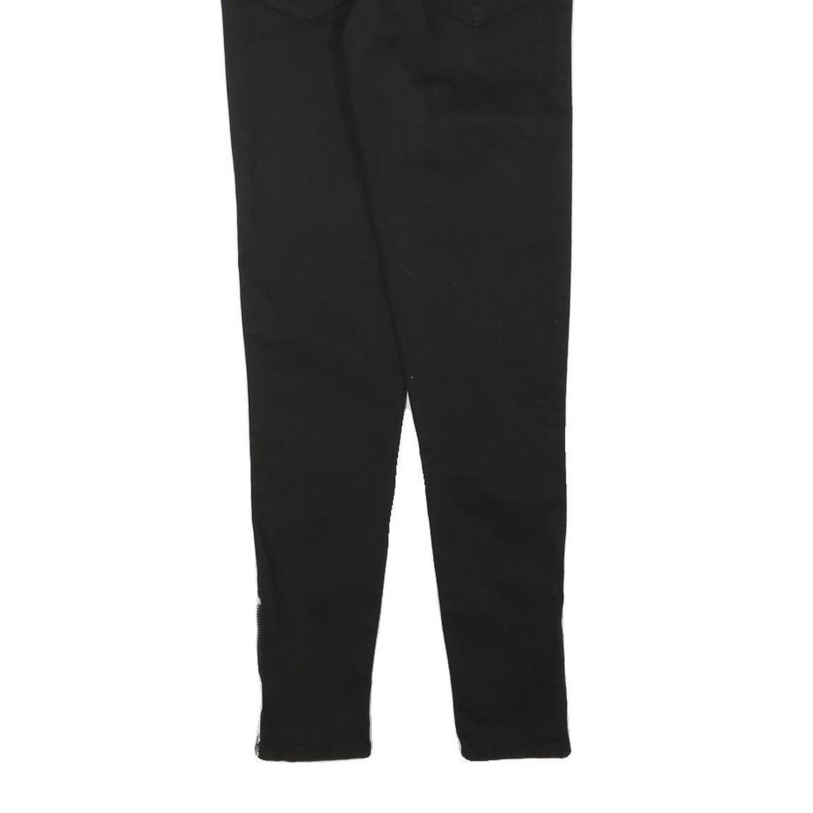 LEVI'S Womens Black Slim Skinny Denim Light W23 L26 Zip Pockets Zipped Hems