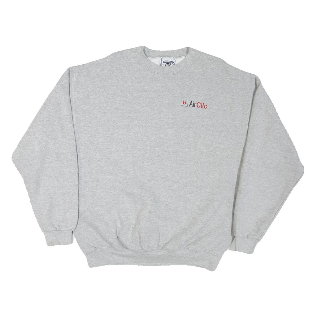 LEE Mens Grey Sweatshirt Crew Neck L Cotton Blend Pullover Casual Comfortable