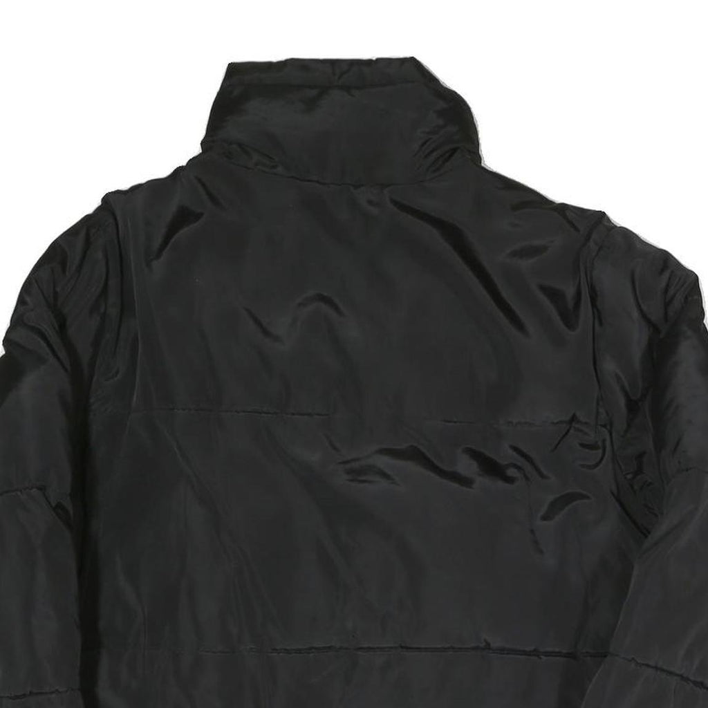 KARL KANI Womens Black Polyester Blend Zip Up Jacket S Woven Casual Urban