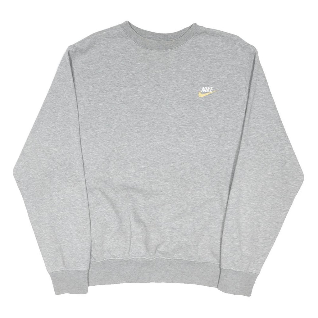 NIKE Womens Grey Sweatshirt Crew Neck S Cotton Blend Casual Pullover