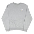 NIKE Womens Grey Sweatshirt Crew Neck S Cotton Blend Casual Pullover