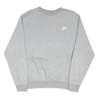 NIKE Womens Grey Sweatshirt Crew Neck S Cotton Blend Casual Pullover