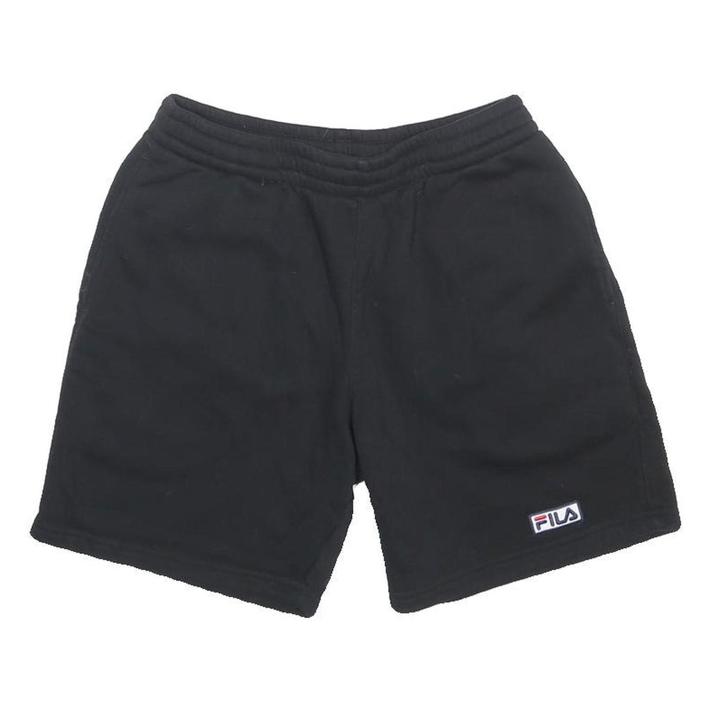 FILA Mens Shorts Black Casual M W26 Sweat Style Cotton Blend