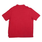 CHAPS Mens Red Short Sleeve Plain XL Polo Shirt Cotton Blend Casual