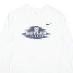 NIKE Mens White Butler Swimming Long Sleeve Crew Neck Graphic T-Shirt M
