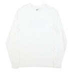 NIKE Mens White Butler Swimming Long Sleeve Crew Neck Graphic T-Shirt M