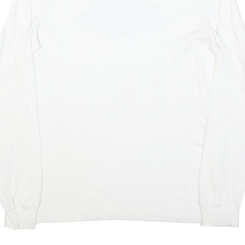 NIKE Mens White Butler Swimming Long Sleeve Crew Neck Graphic T-Shirt M