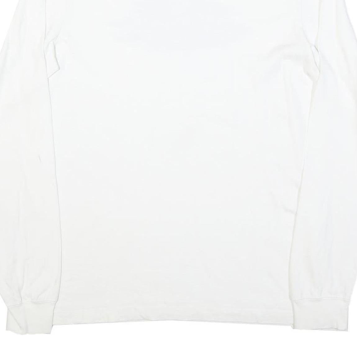 NIKE Mens White Butler Swimming Long Sleeve Crew Neck Graphic T-Shirt M