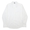 JUST CAVALLI Mens White Shirt L Classic Cotton Blend Long Sleeve Button Collar