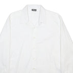 JUST CAVALLI Mens White Shirt L Classic Cotton Blend Long Sleeve Button Collar
