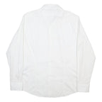 JUST CAVALLI Mens White Shirt L Classic Cotton Blend Long Sleeve Button Collar