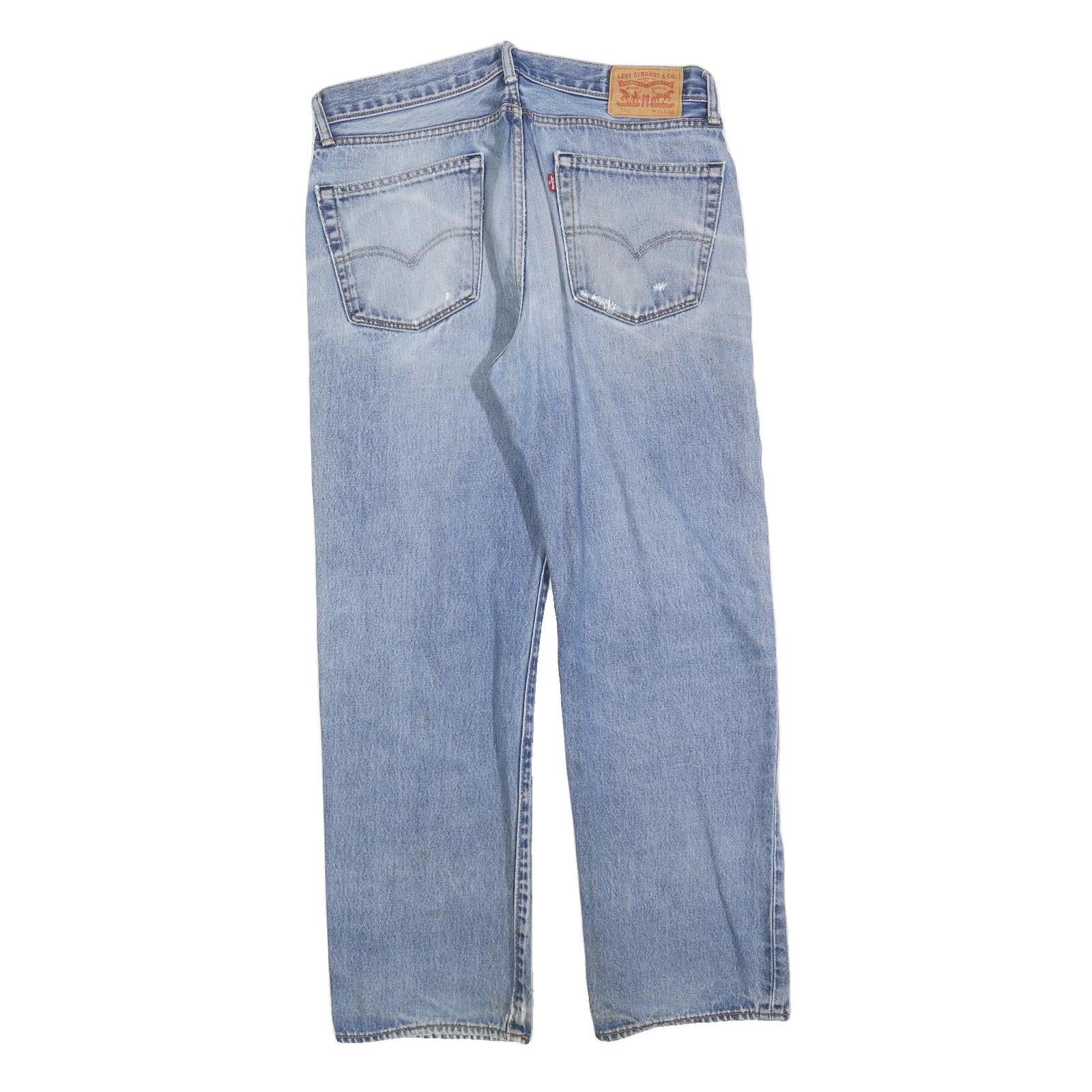 LEVI'S 751 Mens Jeans Light Blue Relaxed Straight Denim W36 L32 Classic Casual