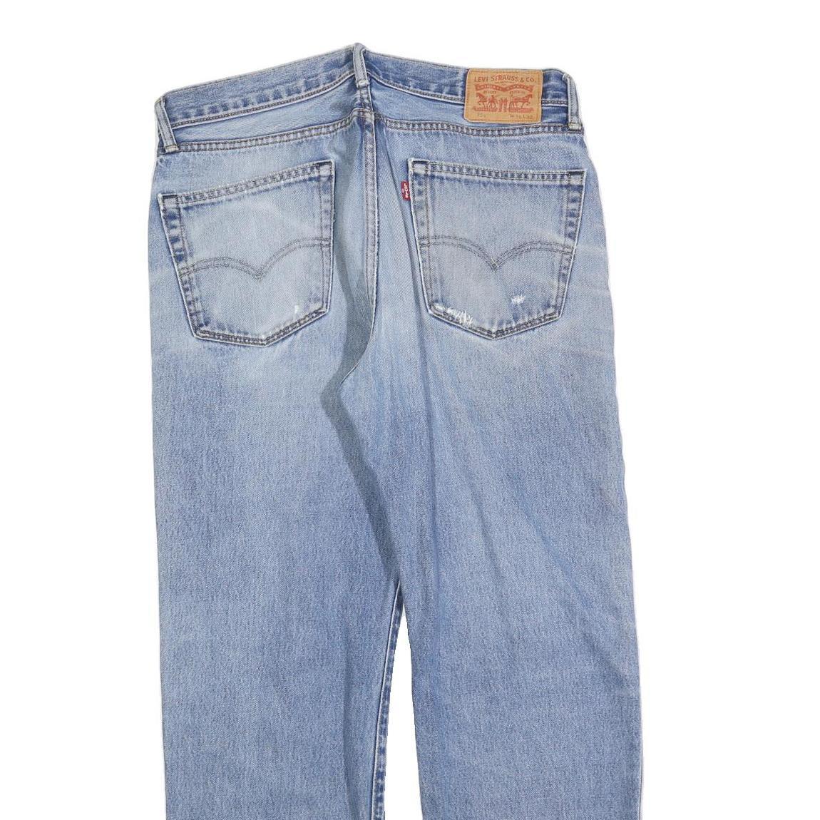 LEVI'S 751 Mens Jeans Light Blue Relaxed Straight Denim W36 L32 Classic Casual