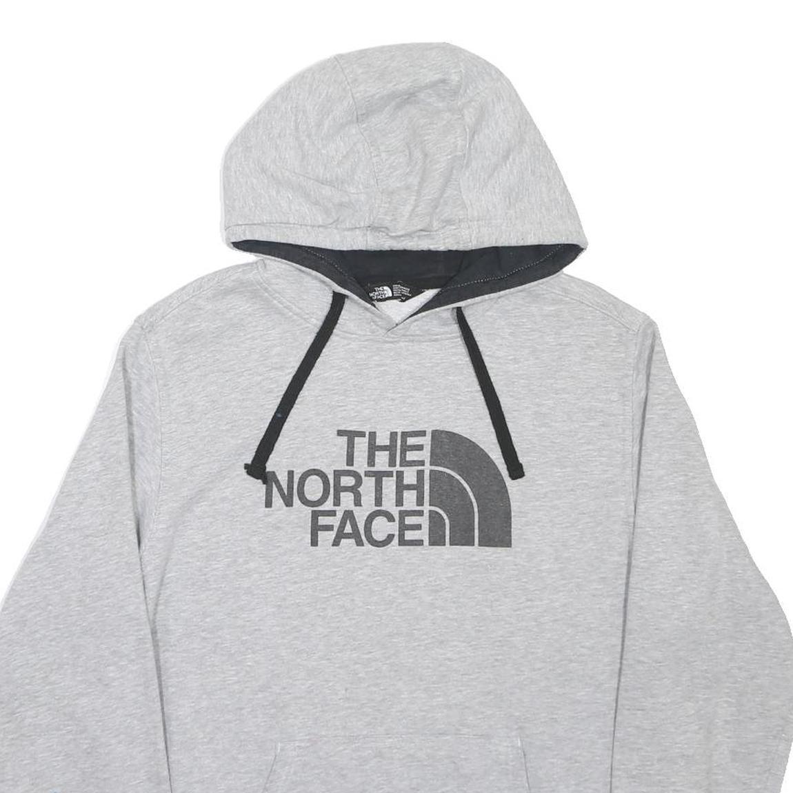 THE NORTH FACE Mens Grey Hoodie M Cotton Blend Casual Sweatshirt Pullover Hooded