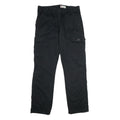 WRANGLER Mens Black Relaxed Cargo Trousers W36 L34 Cotton Blend Zip