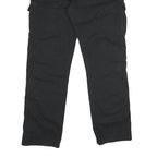 WRANGLER Mens Black Relaxed Cargo Trousers W36 L34 Cotton Blend Zip