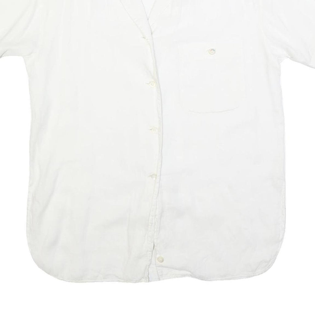 BOGNER Womens White Plain Shirt L Lightweight Button Shirt Casual Relaxed Fit